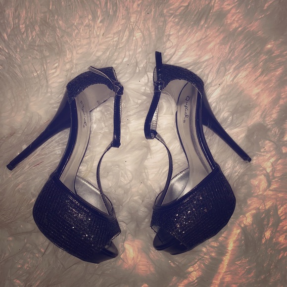 Shoes - Peep toe pumps shimmery pumps